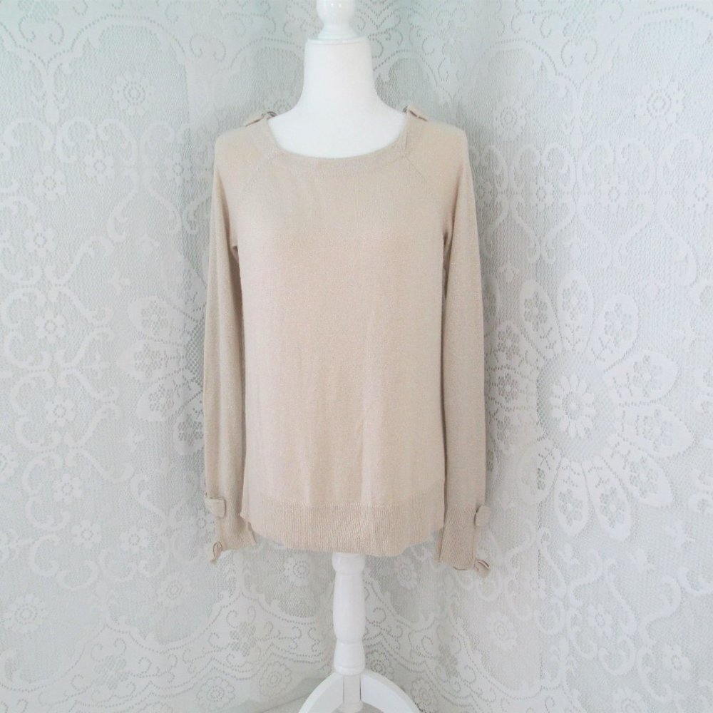 Lauren Conrad Gold Metallic Pullover Sweater